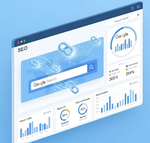 Rapid URL Indexing process visualized — a website being picked up by Google instantly